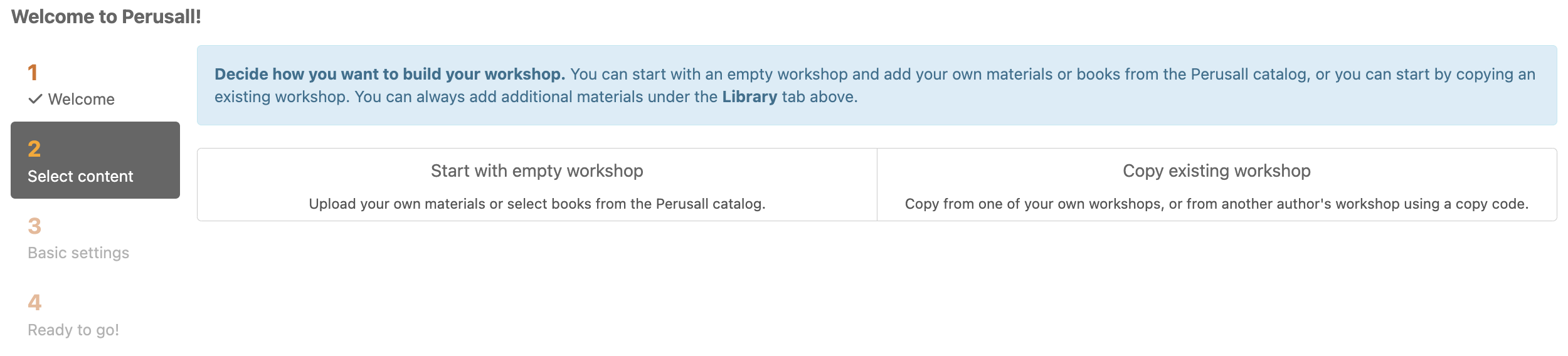 picture of step 2 where you can select content or copy content