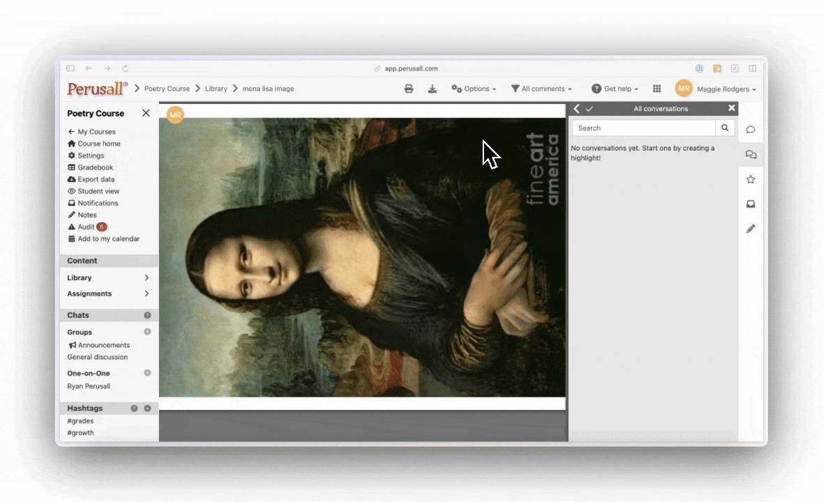 a gif of navigating a document and clicking on the options dropdown to rotate a page